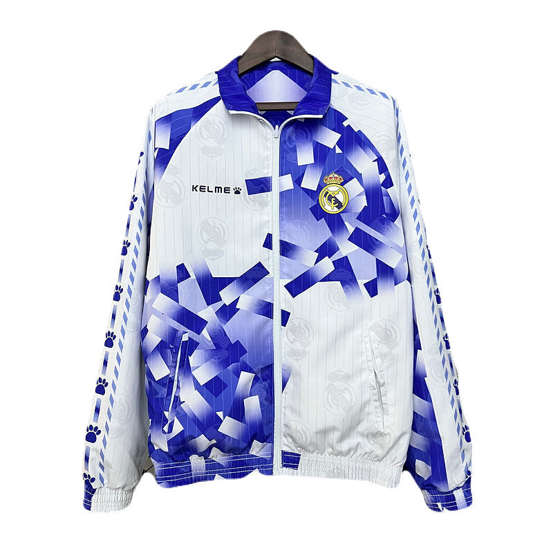 CHAQUETA CORTAVIENTOS KELME RETRO DEL REAL MADRID