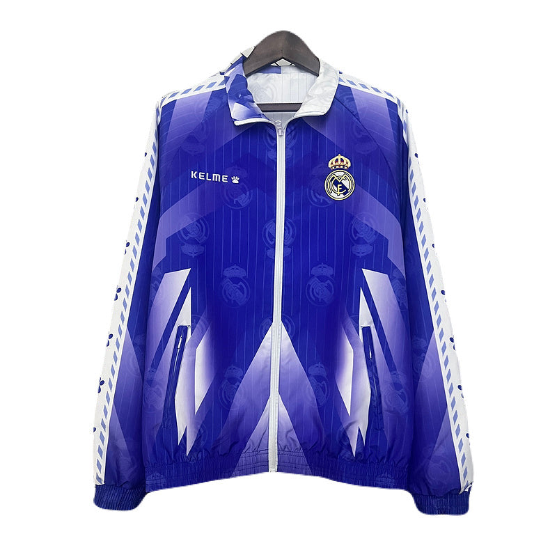 CHAQUETA CORTAVIENTOS KELME RETRO DEL REAL MADRID