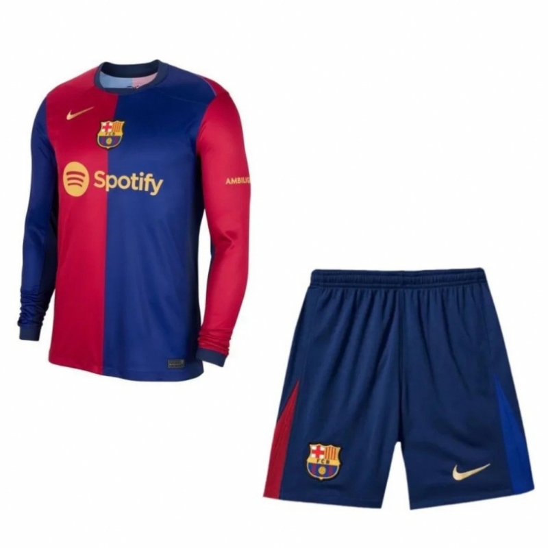 BARCELONA I 24/25 CONJUNTO INFANTIL (MANGA LARGA)