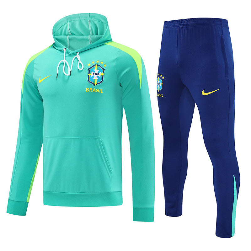 Conjunto Pantalón y Sudadera Con Capucha Brasil 25/26 Hombre