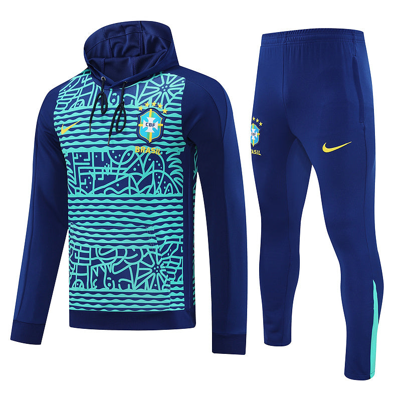 Conjunto Pantalón y Sudadera Con Capucha Brasil 25/26 Hombre