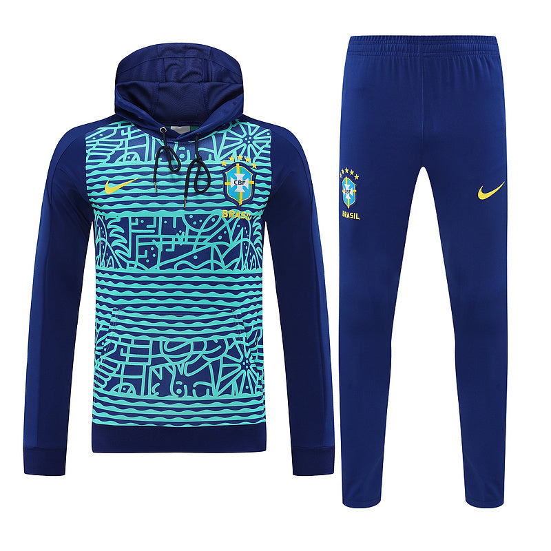 Conjunto Pantalón y Sudadera Con Capucha Brasil 25/26 Hombre