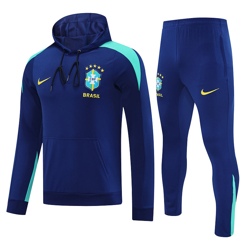 Conjunto Pantalón y Sudadera Con Capucha Brasil 25/26 Hombre