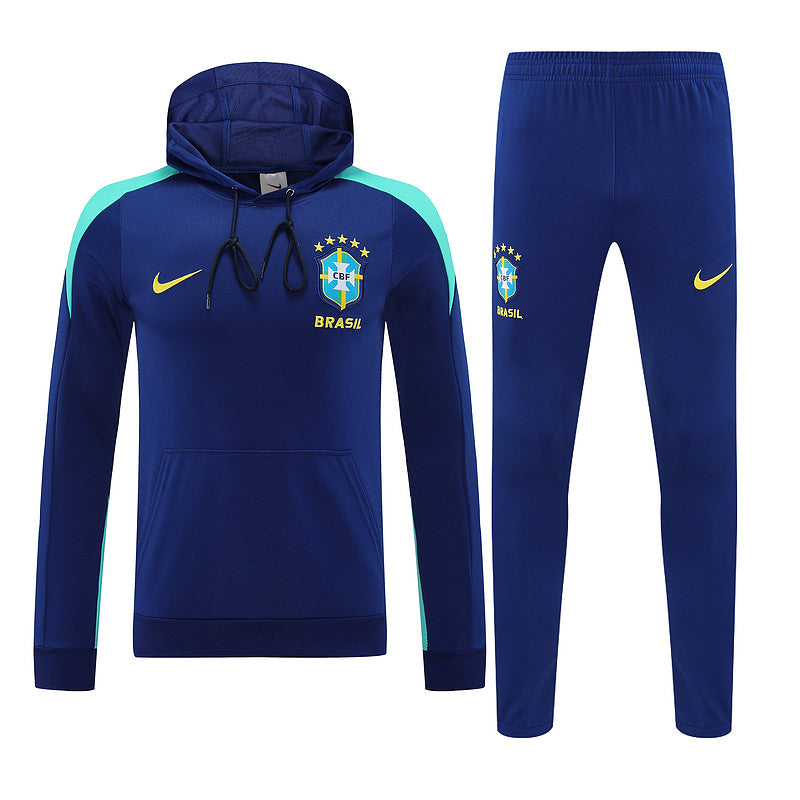 Conjunto Pantalón y Sudadera Con Capucha Brasil 25/26 Hombre