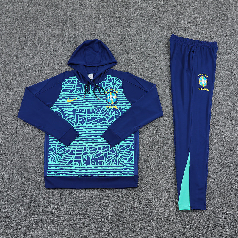 Conjunto Pantalón y Sudadera Con Capucha Brasil 25/26 Hombre